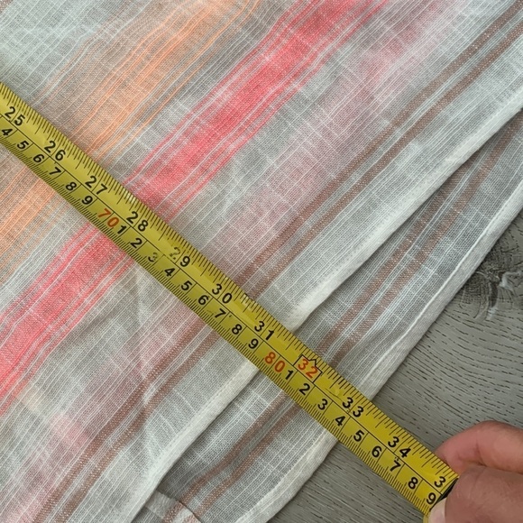 Pom Pom trim Cover up Dress size L summer beach vacation pink‎ orange boho - Picture 9 of 10